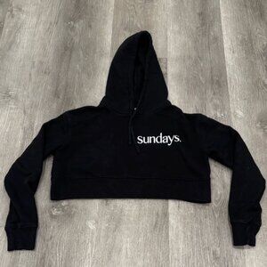 Los Sundays Tequila The Good Hoodie Black Cropped Womens M